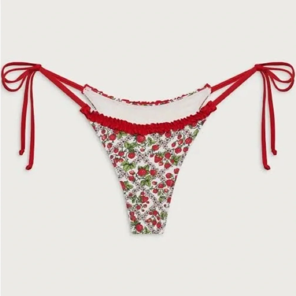 New! Frankies Bikinis divine String Bikini Bottom Berry In Love 3767